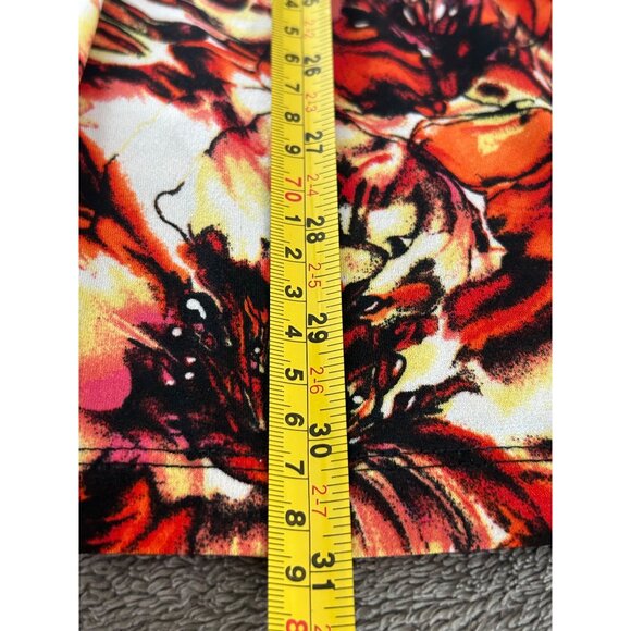 Floral Print Scoop Neck Short Sleeve Tunic Top Size 22W Lightweight Stretchy - Picture 5 of 7